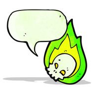flaming skull cartoon N3