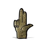 two fingers hand symbol