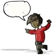 enthusiastic boy cartoon