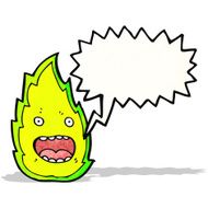 cartoon green fire N2