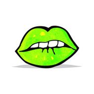 green halloween lips cartoon
