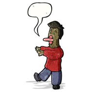 cartoon sleepwaking man