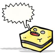 talking candy cartoon character