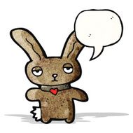 Funny cartoon rabbit N16