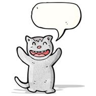 happy cartoon cat