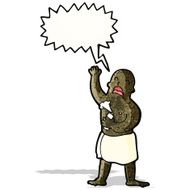 cartoon man in towel singing