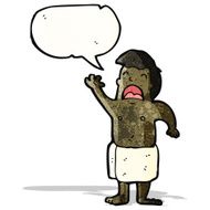 cartoon man in towel singing N2