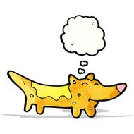 cartoon little dog with thought bubble N22