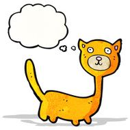 cartoon cat with thought bubble N65