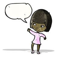 cartoon woman with speech bubble N48