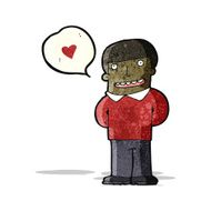 cartoon man in love N20
