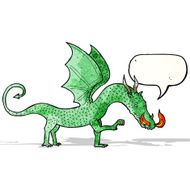 cartoon dragon with speech bubble N8