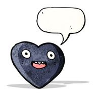 cartoon black heart N6