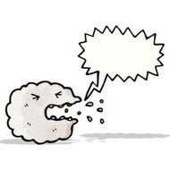 sneezing raincloud cartoon