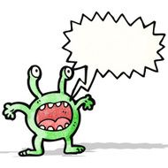 shouting monster cartoon N5