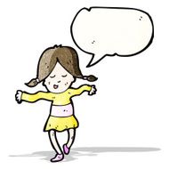 cartoon woman dancing N2