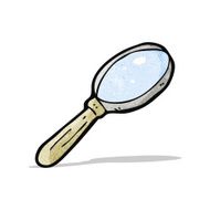 Cartoon Magnifying Glass N19