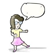 cartoon woman dancing N3