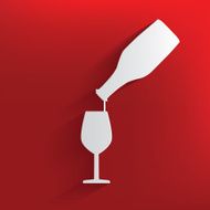 Wine design on red background clean vector