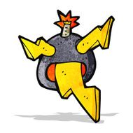 crazy cartoon bomb