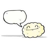 happy cloud with speech bubble N2
