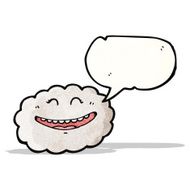 happy cloud with speech bubble N3