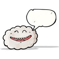 happy cloud with speech bubble N4