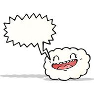 happy cloud with speech bubble N6