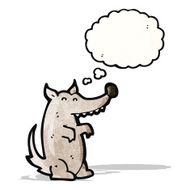 cartoon little wolf N23