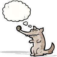 cartoon little wolf N24