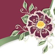 Colored Floral Background Hand Drawn Texture with Flowers N7
