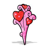 cartoon heart decorative element