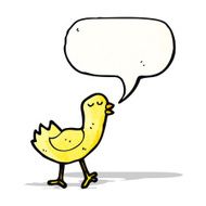 cartoon yellow bird N10