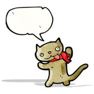 cartoon cat with speech bubble N73