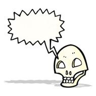 cartoon spooky skull symbol