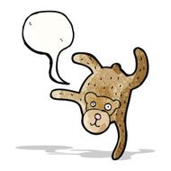 cartoon bear with speech bubble N26