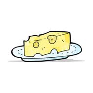 cheese on plate cartoon N2