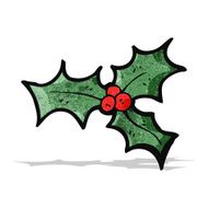 holly cartoon design element