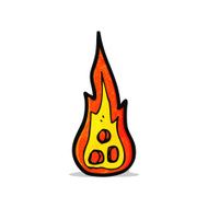 flaming rocks cartoon