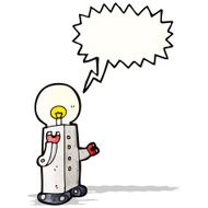 futuristic robot cartoon N4