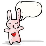 cartoon pink bunny rabbit N6