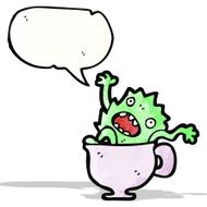 cartoon monster in teacup N3