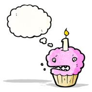cartoon pink muffin