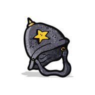 cartoon policeman's helmet