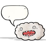 cartoon cloud with speech bubble N24