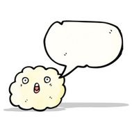 cartoon cloud with speech bubble N25