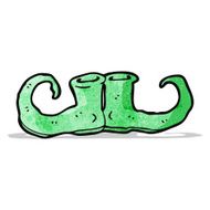 christmas elf shoes cartoon