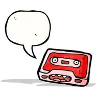 retro cassette tape cartoon character N2