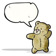 cartoon teddy bear with speech bubble N211