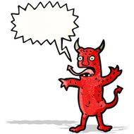 cartoon devil with speech bubble N17
